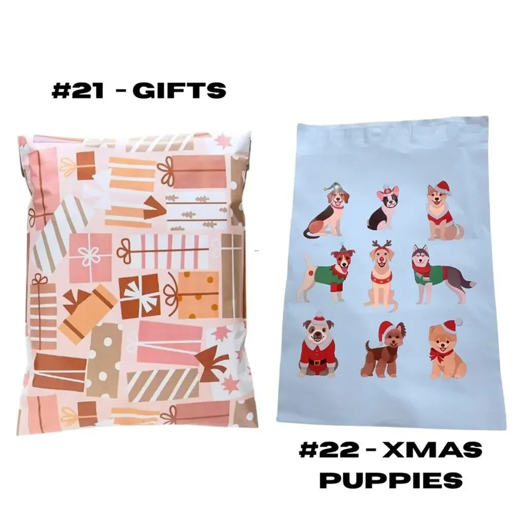 30 Colorful Poly Mailers Pack ~ Choose Your Prints